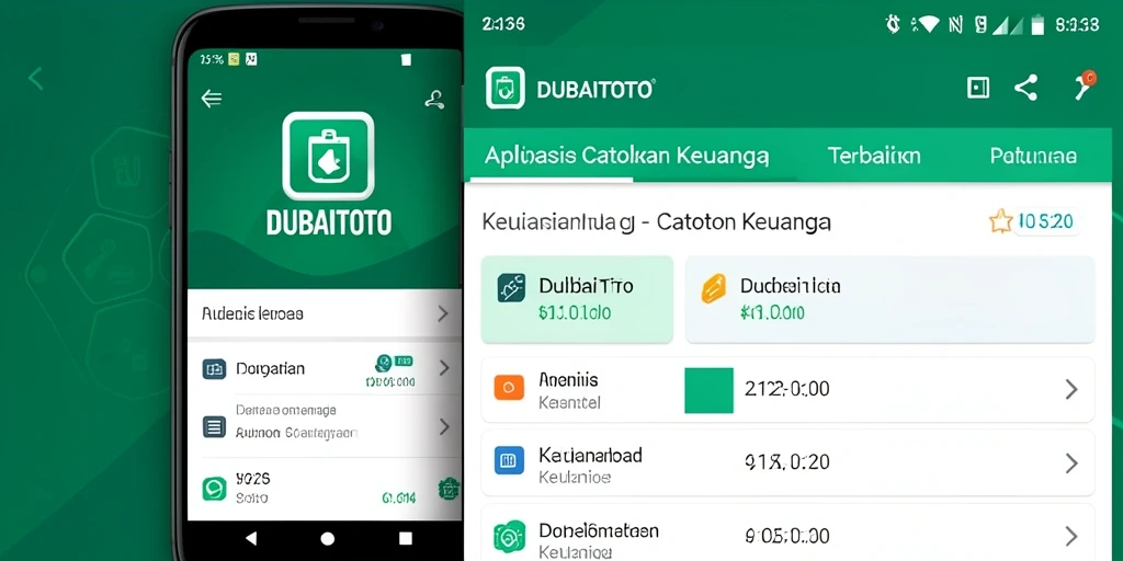 Tampilan antarmuka DUBAITOTO yang intuitif dan modern.