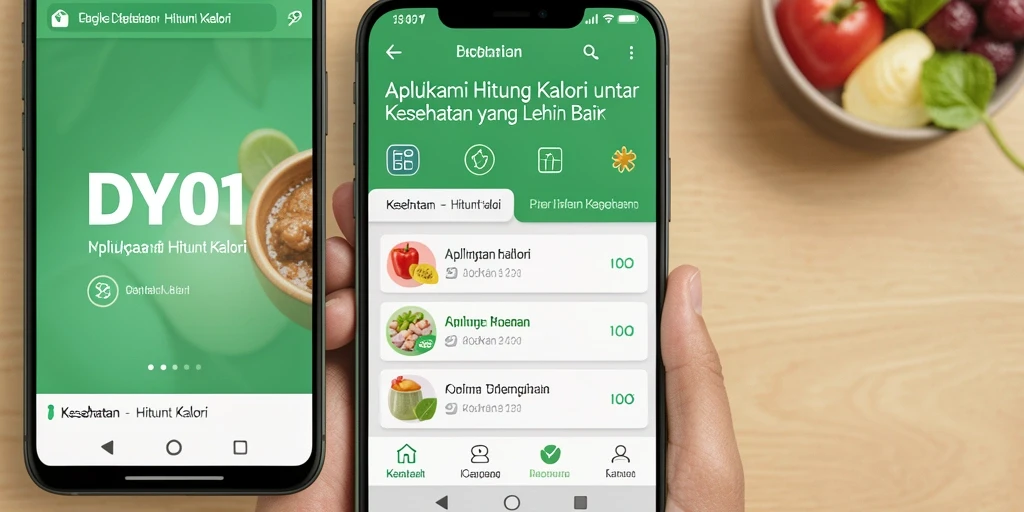 Tampilan antarmuka aplikasi Hitung Kalori DY01 yang mudah digunakan.