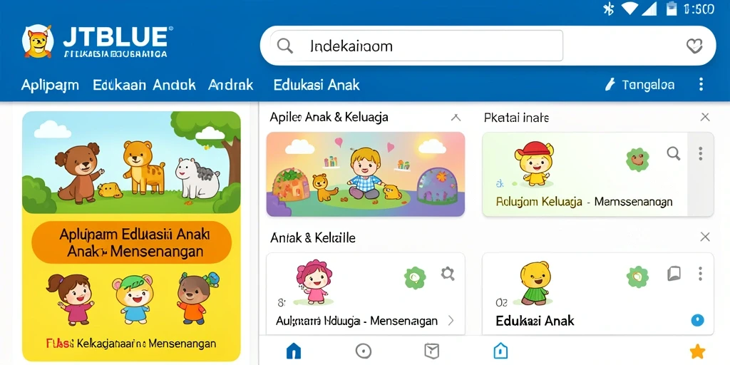 Tampilan antarmuka menarik dengan fitur edukasi interaktif.