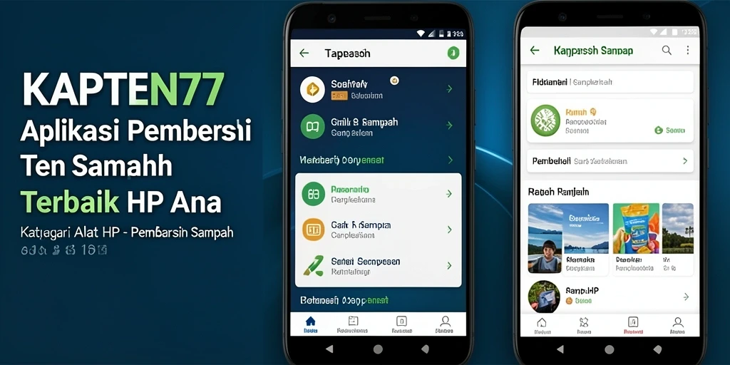Tampilan antarmuka KAPTEN77 saat membersihkan sampah.