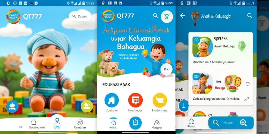 Antarmuka QT777 yang interaktif dan menarik untuk anak-anak.