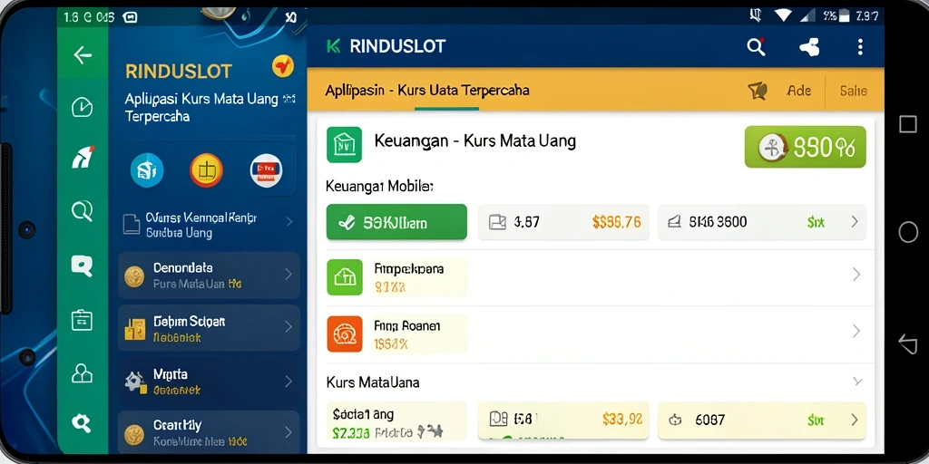 Antarmuka pengguna RINDUSLOT yang jelas dan intuitif.