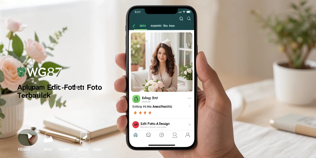Screenshot antarmuka pengguna aplikasi Edit Foto Aesthetic WG87.