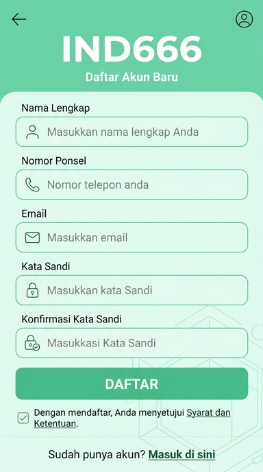 Panduan Registrasi Akun Baru di ind666
