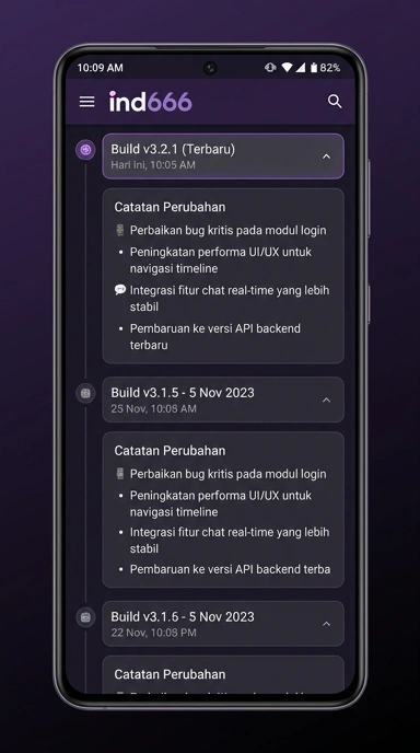 Riwayat Versi ind666 untuk Pengguna Android
